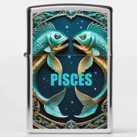 Pisces astrology sign zippo lighter