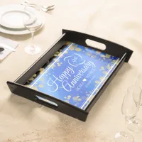 Elegant 9th Lapis Lazuli Wedding Anniversary Serving Tray