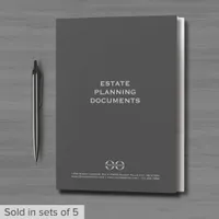 Simple Gray Estate Planning Folder with Logo