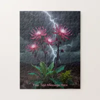 Flower Amidst the Lightning Storm Jigsaw Puzzle