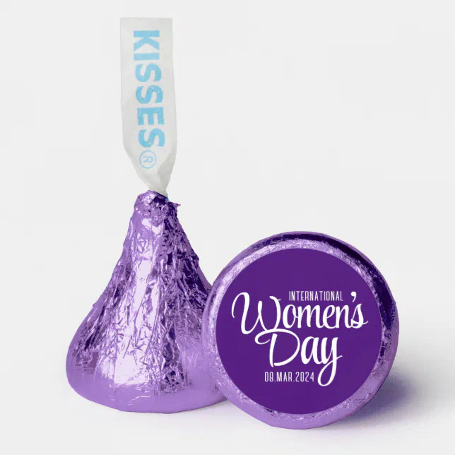 Purple Script International Women's Day March 8 Hershey&#174;'s Kisses&#174;