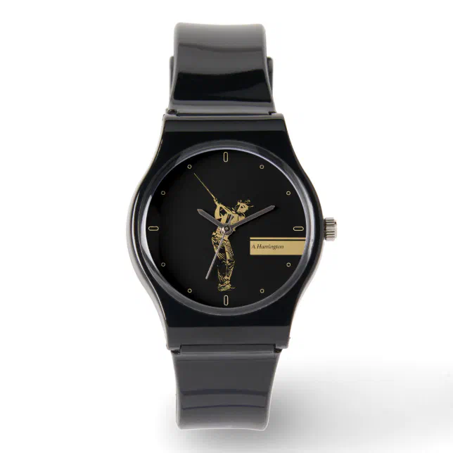 The golden golfer  watch