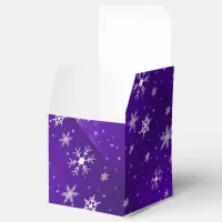 White Snowflakes Blue-Purple Classic 2x2 Box