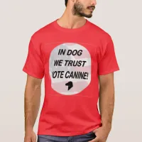Vote Dog with American Flag T-Shirt