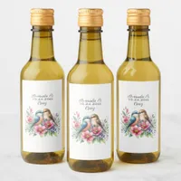 Love Birds Wedding Wine Label