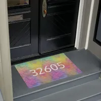 [Rainbow Frost] Multi-Colored Tie-Dye Welcome Doormat