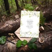 Rustic Watercolor Forest Wedding Invitation