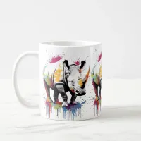 Rhino Wildlife & Nature Water Color Set Coffee Mug