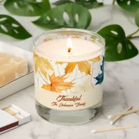 Maple Leaves Thankful Thanksgiving Brunch Dinner Scented Candle