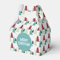 Multicolor Christmas Trees Pattern Favor Boxes