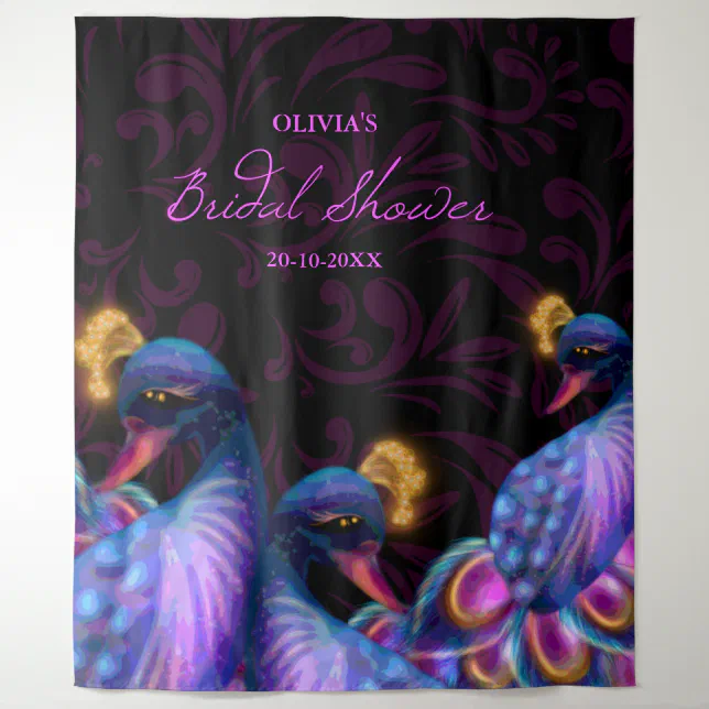 Peacock Jewel Tones Wedding Floral Moody purple