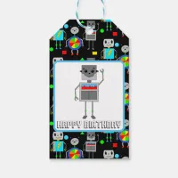 Boy's Birthday Robot To and From  Gift Tags
