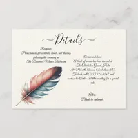 Whispers of Grace Feathered Elegance Minimalism Enclosure Card