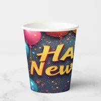 Happy New Year Paper Cups