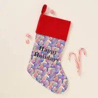 Watercolor Pattern Personalized Christmas Stocking