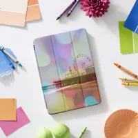 Colorful Blurry Bokeh Santa Monica Pier iPad Pro Cover