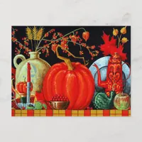 Autumn Festive Table Postcard