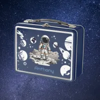 Astronaut Space Metal Lunchbox