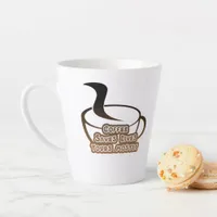 Coffee Saves Lives Black and Brown Latte Mug