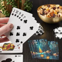 Iridescent Holiday Dream 🎄 Glowing Christmas Tree Poker Cards