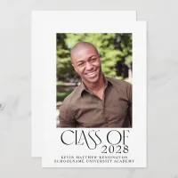 Modern Classic Typography Photo Graduation Announcement