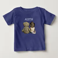 Personalized Cowboy and Teddy Bear Baby Tee