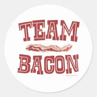 Team Bacon Classic Round Sticker