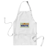 License to Write Cool Author Slogan Fun Adult Apron