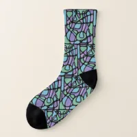 Neuroart Stained Glass All-Over-Print Socks