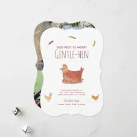 Funny Pun Chicken Christmas Photo Holiday Card