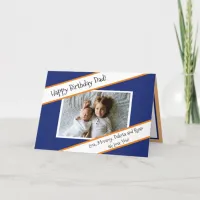 Happy Birthday Dad Personalized Kid's Photo Card