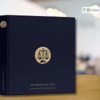 Professional Legal Document Gold Scales of Justice 3 Ring Binder