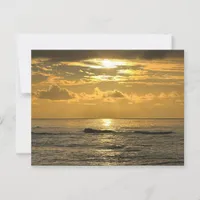 Tropical Island - Coast Beach Golden Hour Sunset Postcard