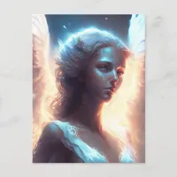 Mystical Blue Eyed Angel Postcard