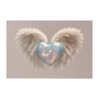 *~*~  Heart Angel Wings  AP78 Flash Opal Acrylic Print