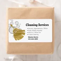 Cleaning Service Maid Business Card Sticker