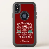 Om Is Where the Cats Are Holiday OtterBox Defender iPhone X Case