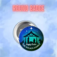 Nativity Scene - Happy Easter | Button