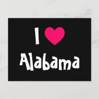 I Love Alabama Postcard