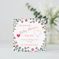 Baby Shower Heart Save The Date