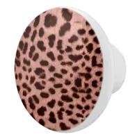 Rose Gold Cheetah ID124 Ceramic Knob