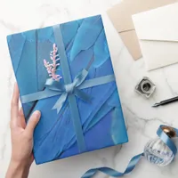 I'm blue - parrot feathers close up  wrapping paper