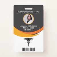 Modern Graphic Design Nurse Photo ID Badge