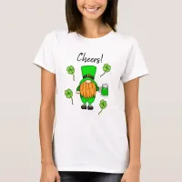 Cheers St Patrick's Day Leprechaun | Green Beer T- T-Shirt