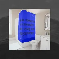 Black on Blue Shakespeare Shall I Compare.. |  Shower Curtain