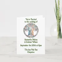 Tree of Life Stained Glass Mosaic  Invitation