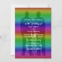 Gay Pride Rainbow Wedding Invitations