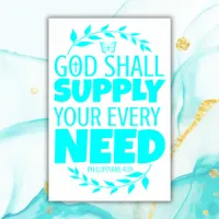 Bible verse turquoise | Archival Heavyweight Paper