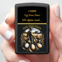 An Egg Farmer Tending to His Flock at Sunset Zippo Lighter