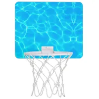 Aqua Water Pattern With Reflection Waves Mini Basketball Hoop